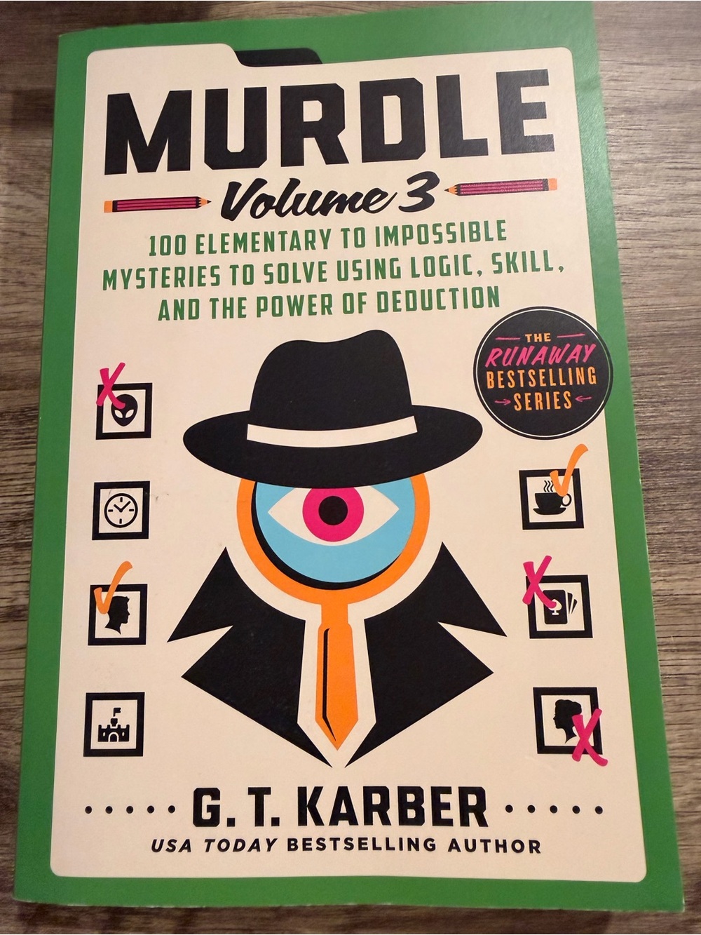 MURDLE Volume 3 by G. T. Karber — Green, Black, Orange Cover
